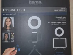 Vand lampa circulara LED Hama cu stativ reglabil, complet noua si sigilata